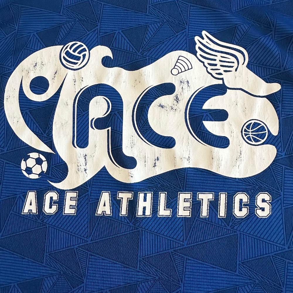 Augusta Sportswear Man's L Blue&Wite Short Sleeves Athletic Sportswear Tee Shirt - Picture 6 of 10
